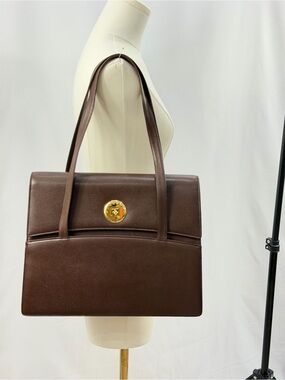 Vintage Givenchy Sacs À Main Brown Leather 4G Work Bag